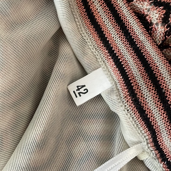 Missoni Italy Multi Colored Striped Merino Wool Fitted Skirt 6 - Picture 5 of 9